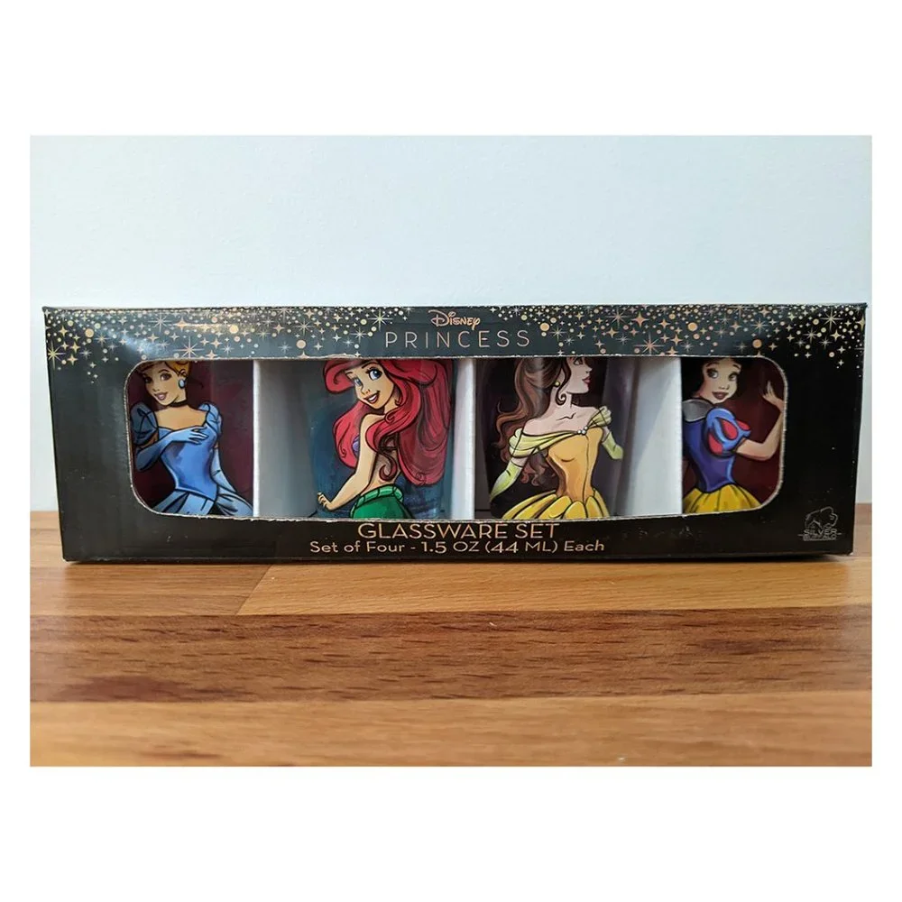 Disney Princess shot glasses 4 pack 1.5 oz